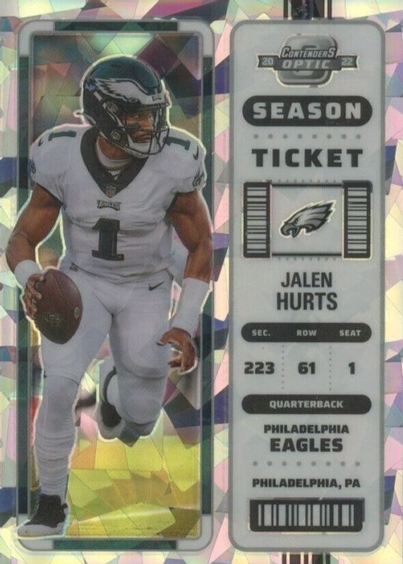 Jalen Hurts 2022 Contenders Optic 43 Cracked Ice 22 Price Guide