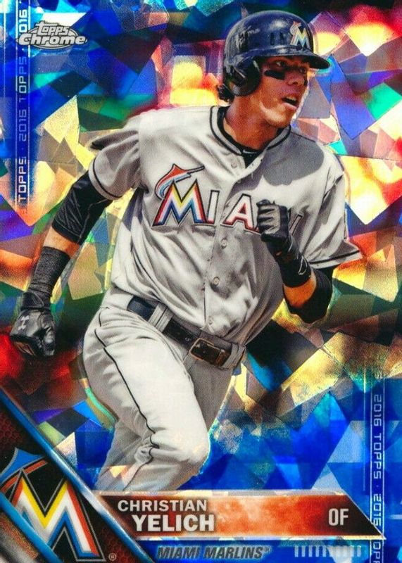 Christian Yelich 2016 Topps Chrome Sapphire Edition #223 Base PSA 10