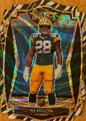 AJ Dillon 2020 Optic #174 Black Pandora /25 Price Guide