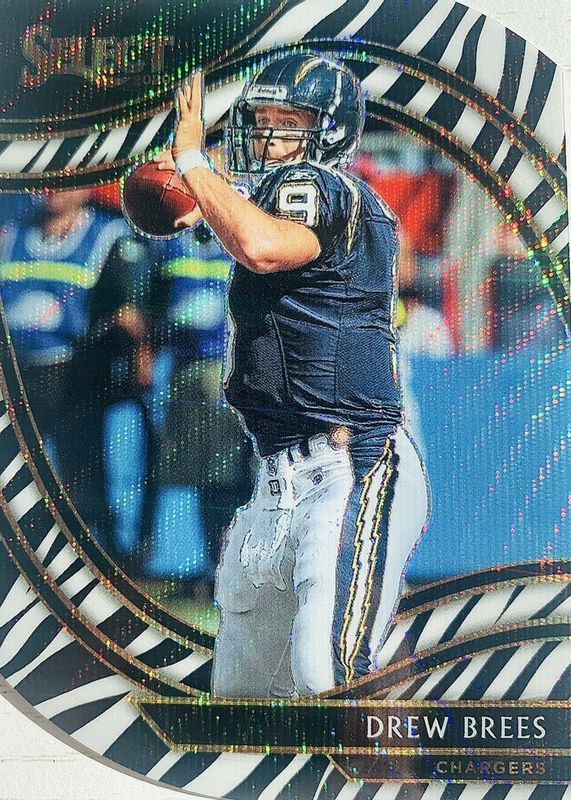 Drew Brees 2020 Select #315 Field Level Zebra Die-Cut /(SSP) RAW
