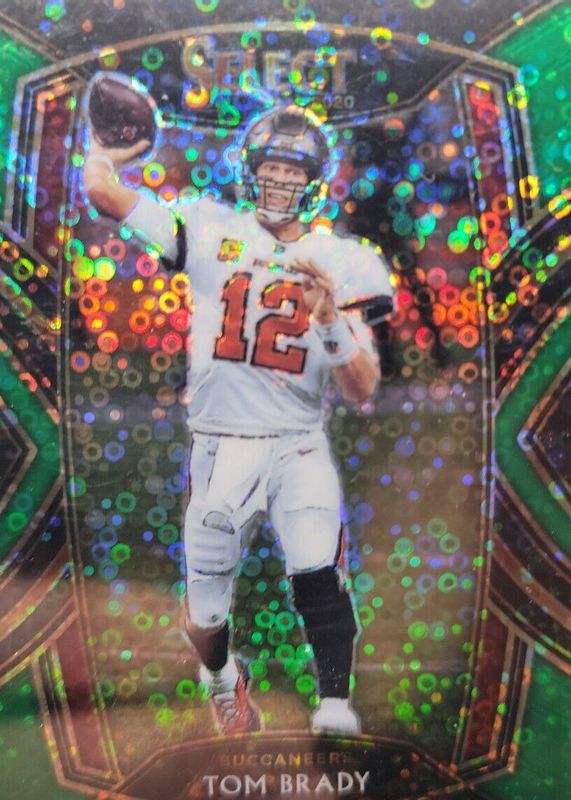 Tom Brady 2020 Select #201 Club Level Green Disco /5 RAW