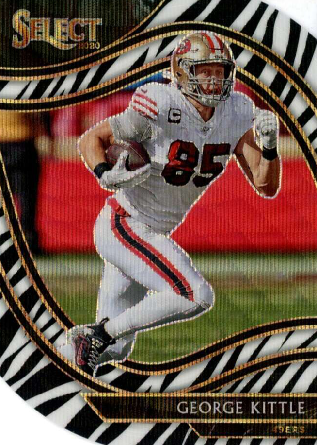 George Kittle 2020 Select #306 Field Level Zebra Die-Cut