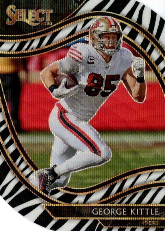 George Kittle 2020 Select #306 Field Level Zebra Die-Cut /(SSP) PSA 9