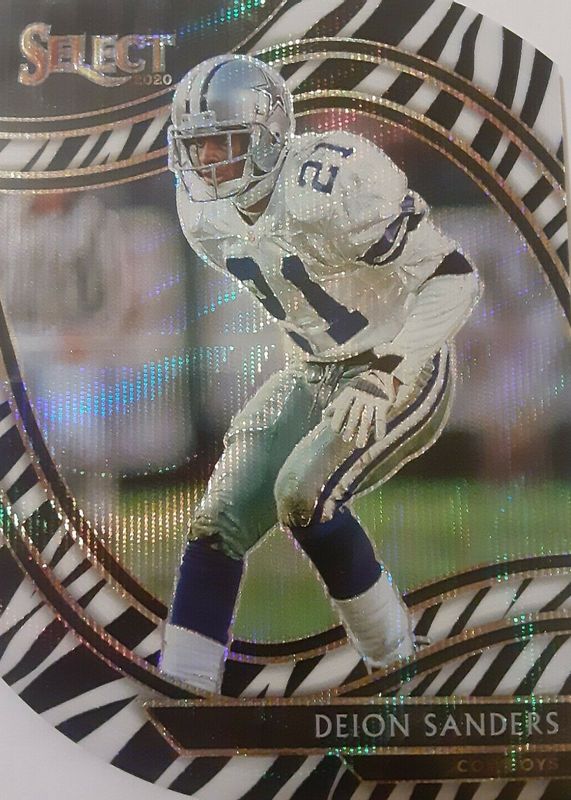 Deion Sanders 2020 Select #321 Field Level Zebra Die-Cut /(SSP) PSA 10