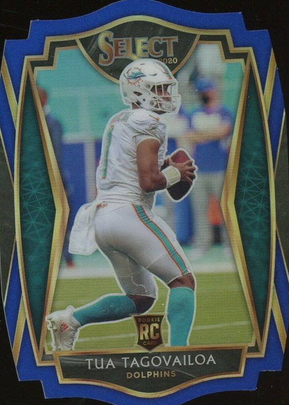 Tua Tagovailoa 2020 Select #145 Premier Level Blue Die-Cut Rookie SGC 10