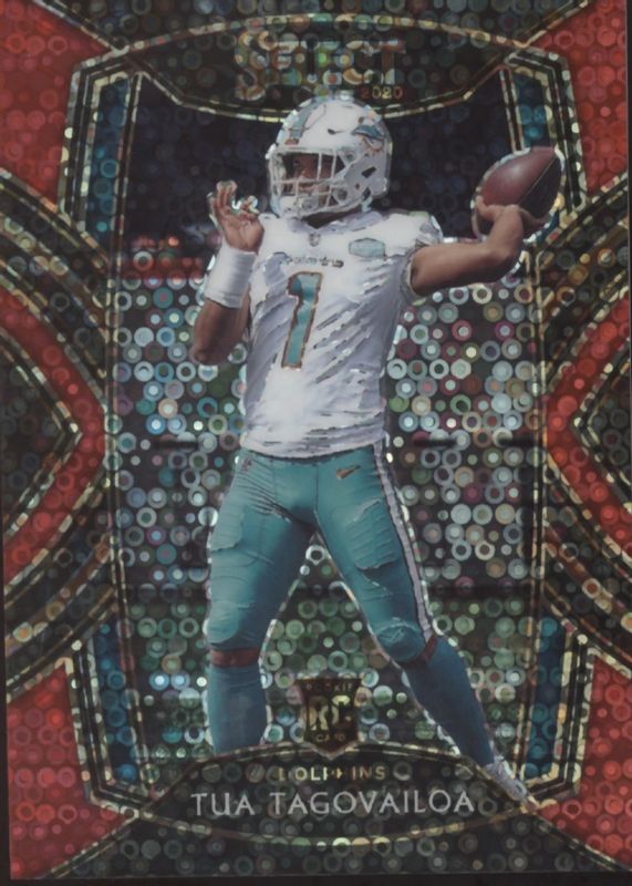 Tua Tagovailoa 2020 Select #245 Club Level Red Disco /49 Rookie SGC 10