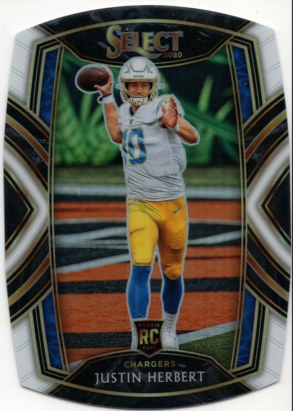 Justin Herbert 2020 Select #244 Club Level White Die-Cut Rookie SGC 9