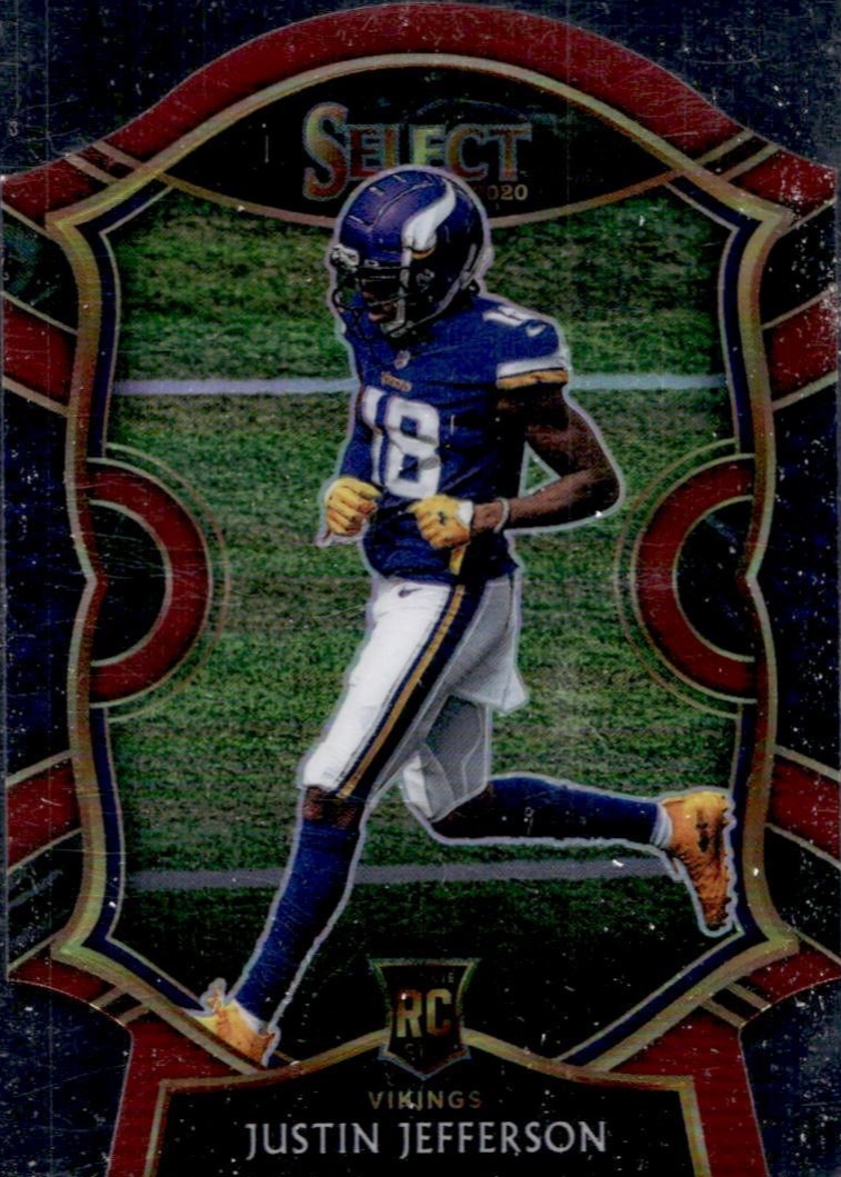 Justin Jefferson 2020 Select #61 Concourse Red Die-Cut Price Guide
