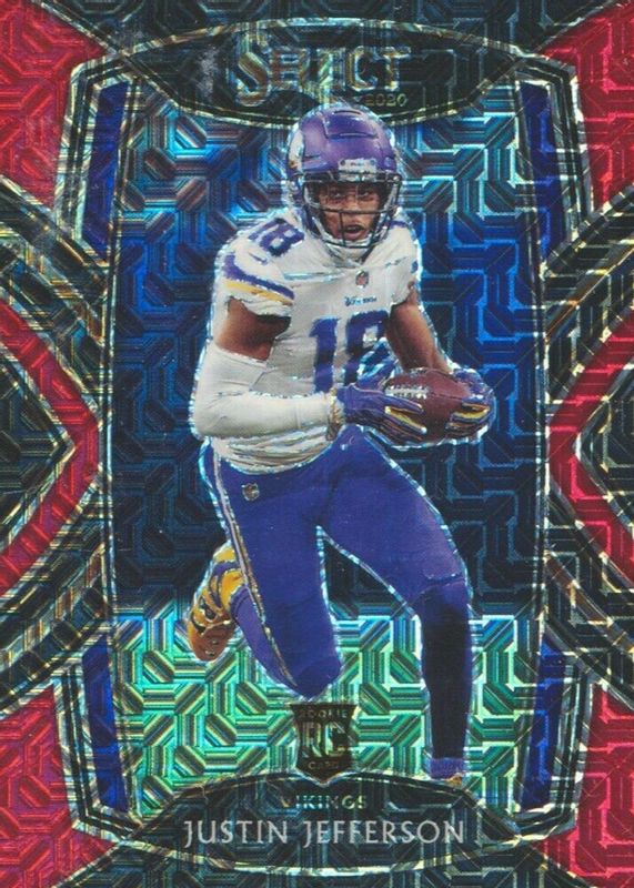 Justin Jefferson 2020 Select #261 Club Level Red /49 Rookie RAW