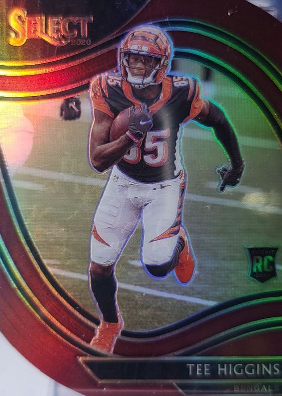 Tee Higgins 2020 Select #360 Field Level Maroon Die-Cut Rookie RAW