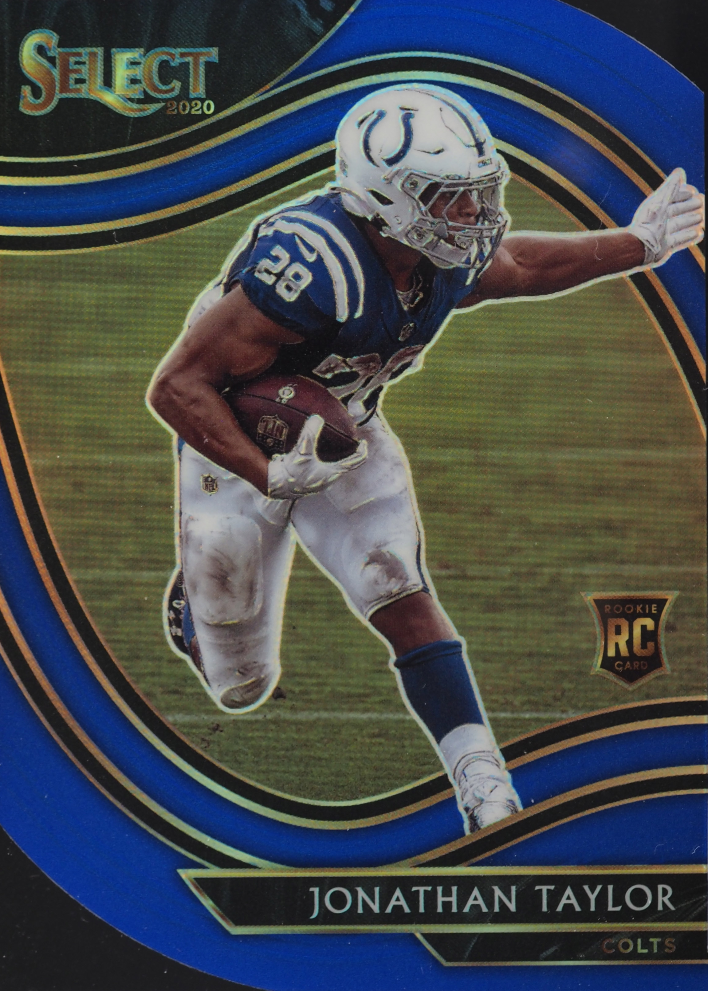 Jonathan Taylor 2020 Select #353 Field Level Blue Die-Cut Price 