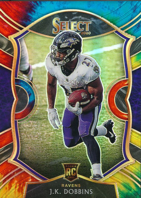 JK Dobbins 2020 Select #52 Concourse Tie-Dye /25 Rookie SGC 9.5