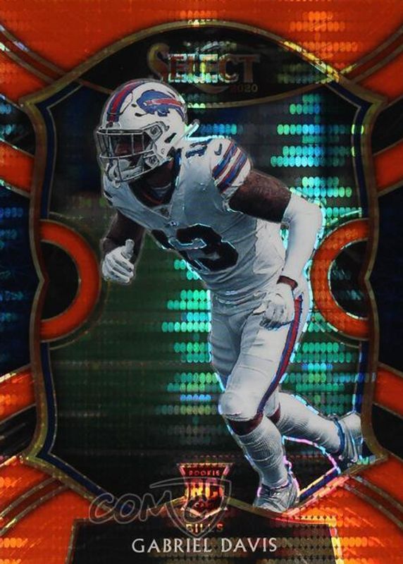 Gabriel Davis 2020 Select #82 Concourse FOTL Neon Orange Pulsar /7 Rookie SGC 9.5