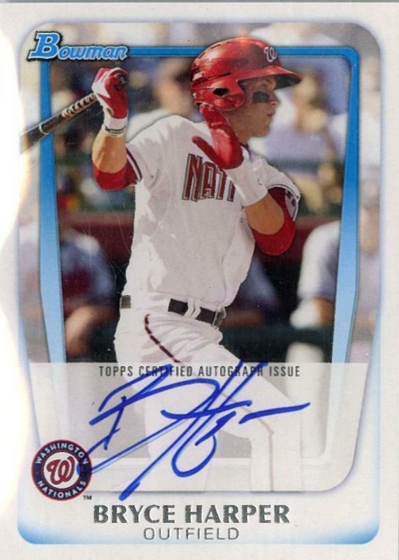 Bryce Harper 2011 Bowman #BP1 Paper Prospect Auto SGC 9.5