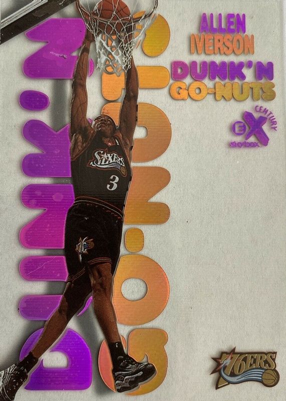 Allen Iverson 1998 SkyBox E-X Century #5DG Dunk 'N Go-Nuts PSA 8