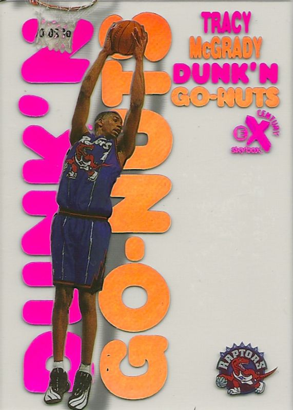 Tracy McGrady 1998 SkyBox E-X Century #10DG Dunk 'N Go-Nuts SGC 9.5