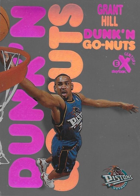 Grant Hill 1998 SkyBox E-X Century #2DG Dunk 'N Go-Nuts PSA 8