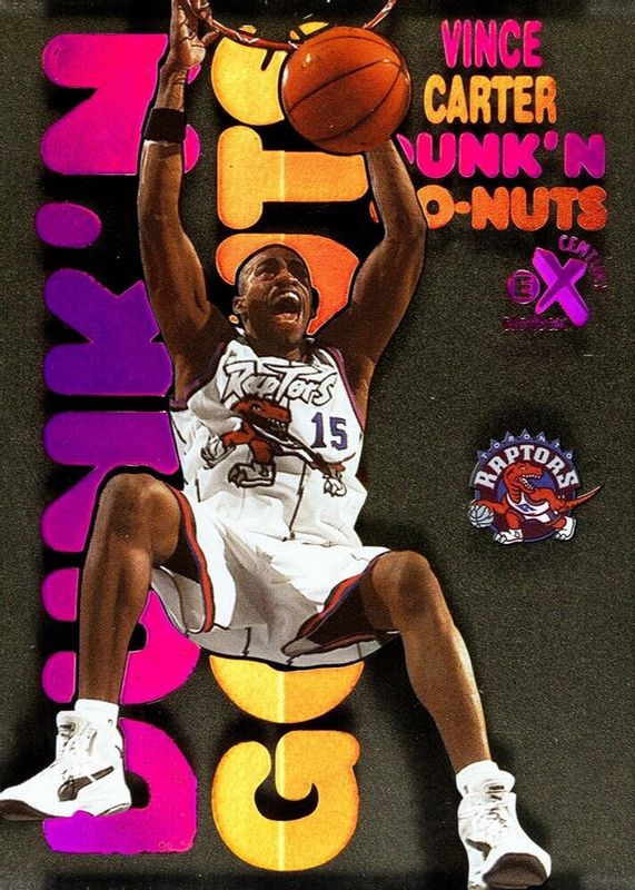 Vince Carter 1998 SkyBox E-X Century #12DG Dunk 'N Go-Nuts Rookie BGS 8