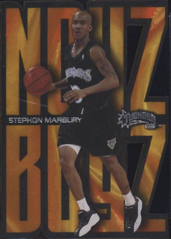 Stephon Marbury 1998 SkyBox Thunder #10NB Noyz Boyz PSA 10