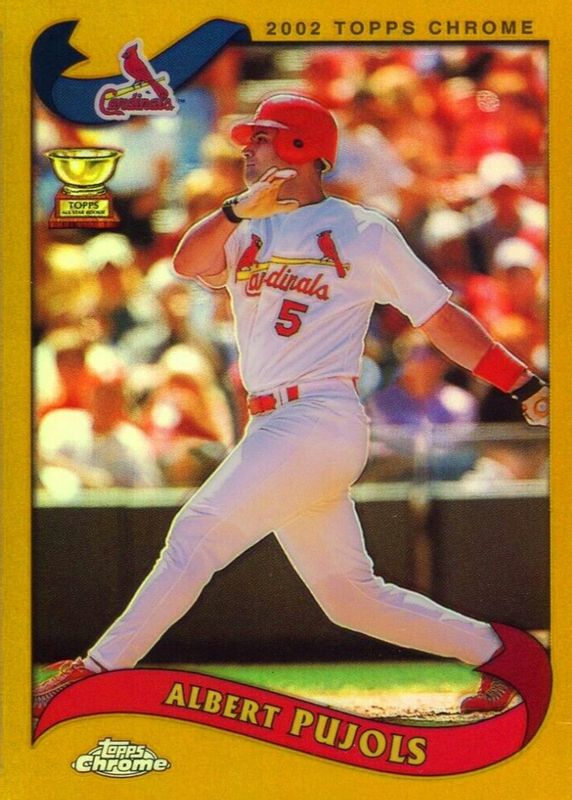 Albert Pujols 2002 Topps Chrome #160 Gold Refractor PSA 10