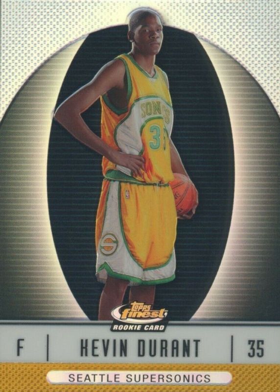 Kevin Durant 2006 Topps Finest #102 Gold Refractor /50 (XRC) BGS 9.5