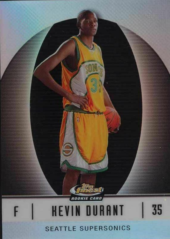 Kevin Durant 2006 Topps Finest #102 Silver Refractor /319 (XRC) PSA 9