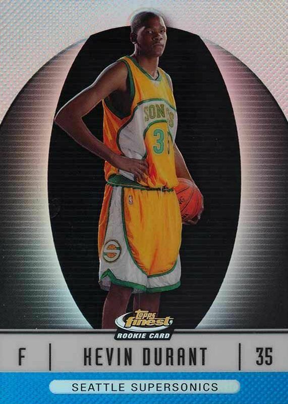 Kevin Durant 2006 Topps Finest #102 Blue Refractor /299 (XRC) RAW