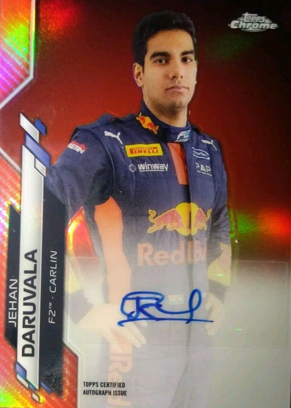 Jehan Daruvala 2020 Topps Chrome Formula 1 #F1A-JD Autographs - Red Refractor /5 RAW