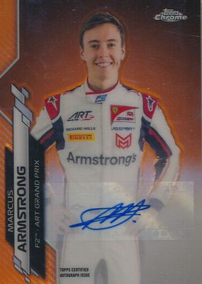 Marcus Armstrong 2020 Topps Chrome Formula 1 #F1A-MA Autographs