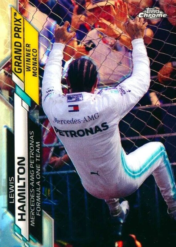 Lewis Hamilton 2020 Topps Chrome Formula 1 #138 Grand Prix Winners - Refractor (Monaco) RAW