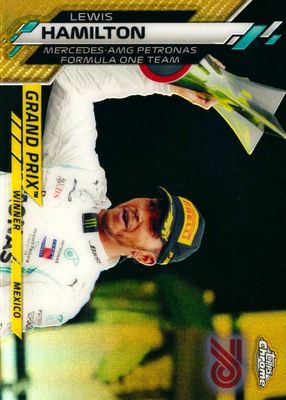 2020 Topps Chrome Formula 1 #150 Grand Prix Winners - 70th Anniversary Gold Refractor (Mexico)