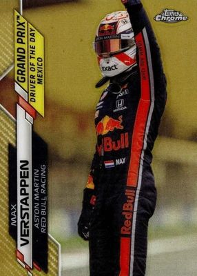 2020 Topps Chrome Formula 1 #171 Grand Prix Driver of the Day - Gold Refractor /50 (Mexico)