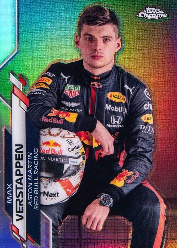 Max Verstappen 2020 Topps Chrome Formula 1 #6 Image Variation (Sitting) Rookie RAW