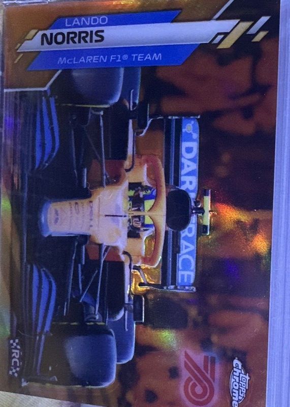 2020 Topps Chrome Formula 1 #27 F1 Cars - 70th Anniversary Orange Refractor