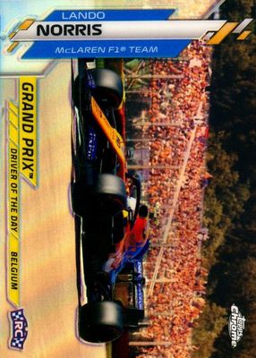 2020 Topps Chrome Formula 1 #166 Grand Prix Driver of the Day - Refractor (Belgium)
