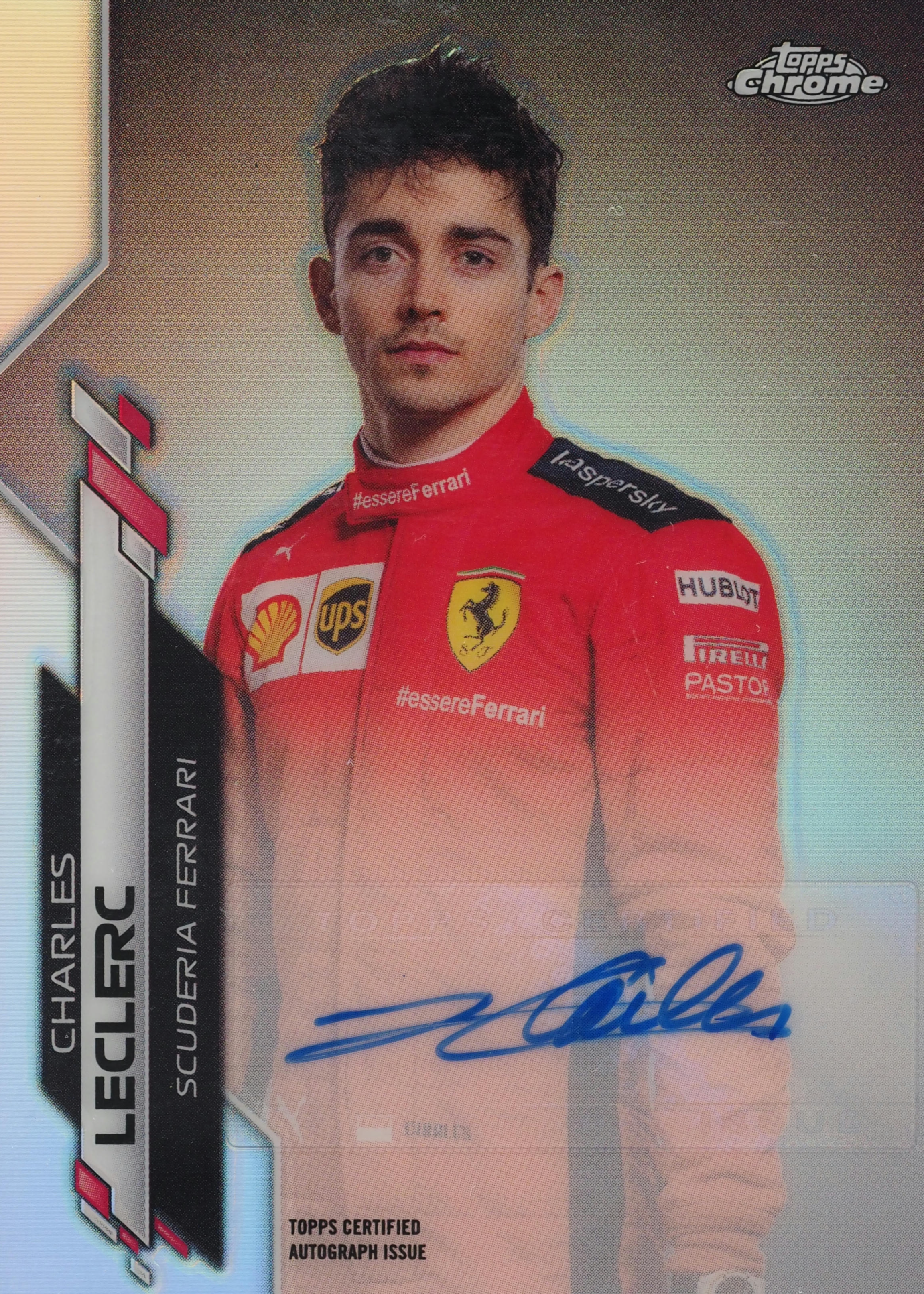 周冠宇　2020 TOPPS フォミュラーF1 ルーキー 直筆サインカード Charles Leclerc 2020 Topps Chrome Formula 1 #F1A-CL Autographs