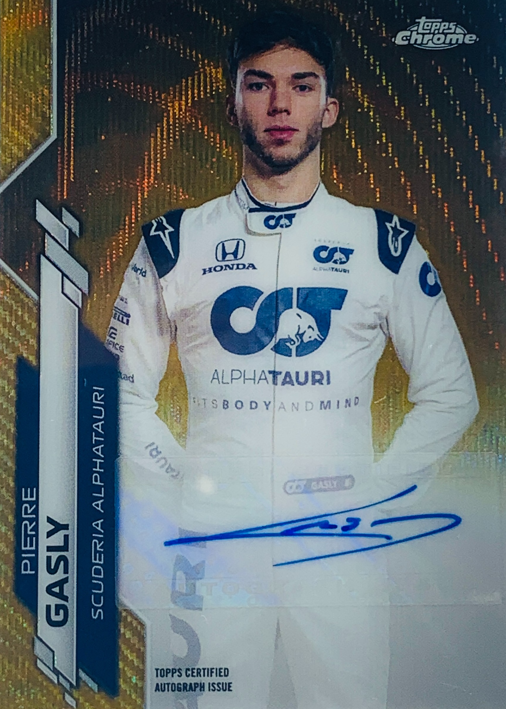 Pierre Gasly 2020 Topps Chrome Formula 1 #F1A-PG Autographs - Gold