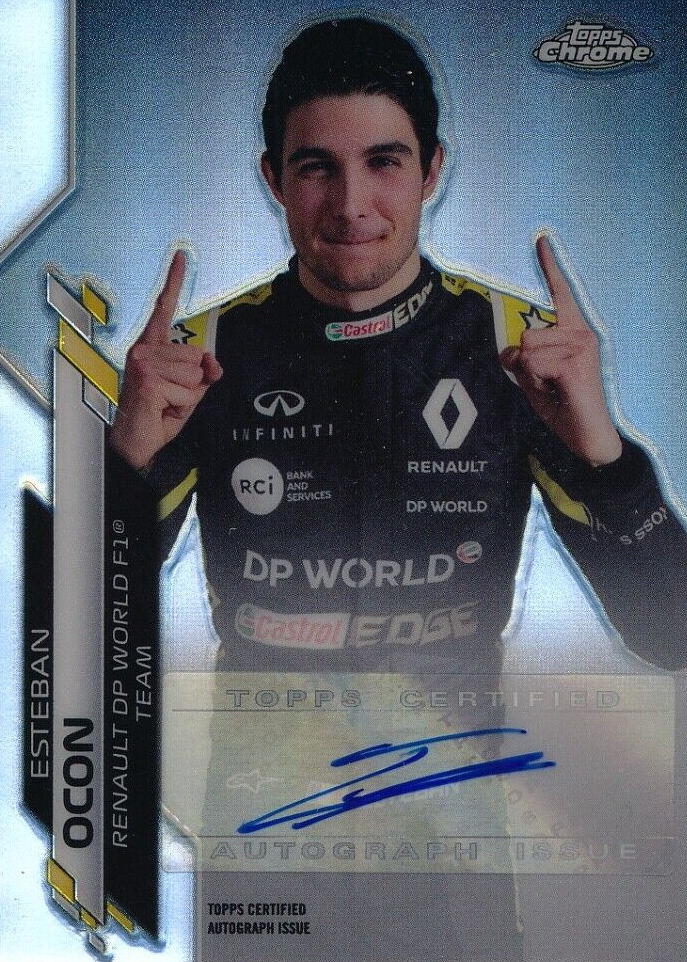 2020 Topps Chrome F1 Gold Wave Refractor /50 Esteban Ocon