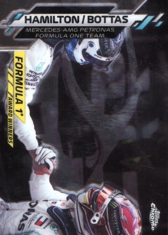 Lewis Hamilton / Valtteri Bottas 2020 Topps Chrome Formula 1 #196 F1 Award Winners RAW
