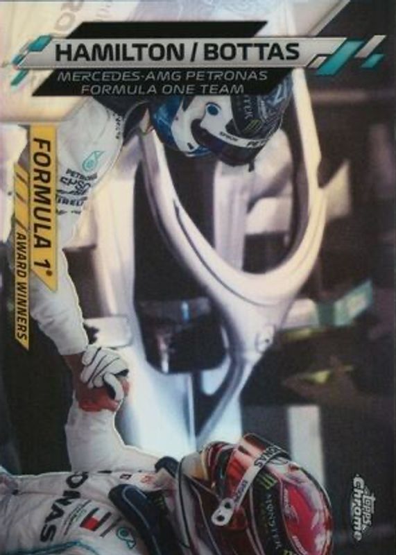 Lewis Hamilton / Valtteri Bottas 2020 Topps Chrome Formula 1 #196 F1 Award Winners - Refractor RAW