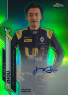 Zhou Guanyu 2020 Topps Chrome Formula 1 #F1A-GZ Autographs - Green