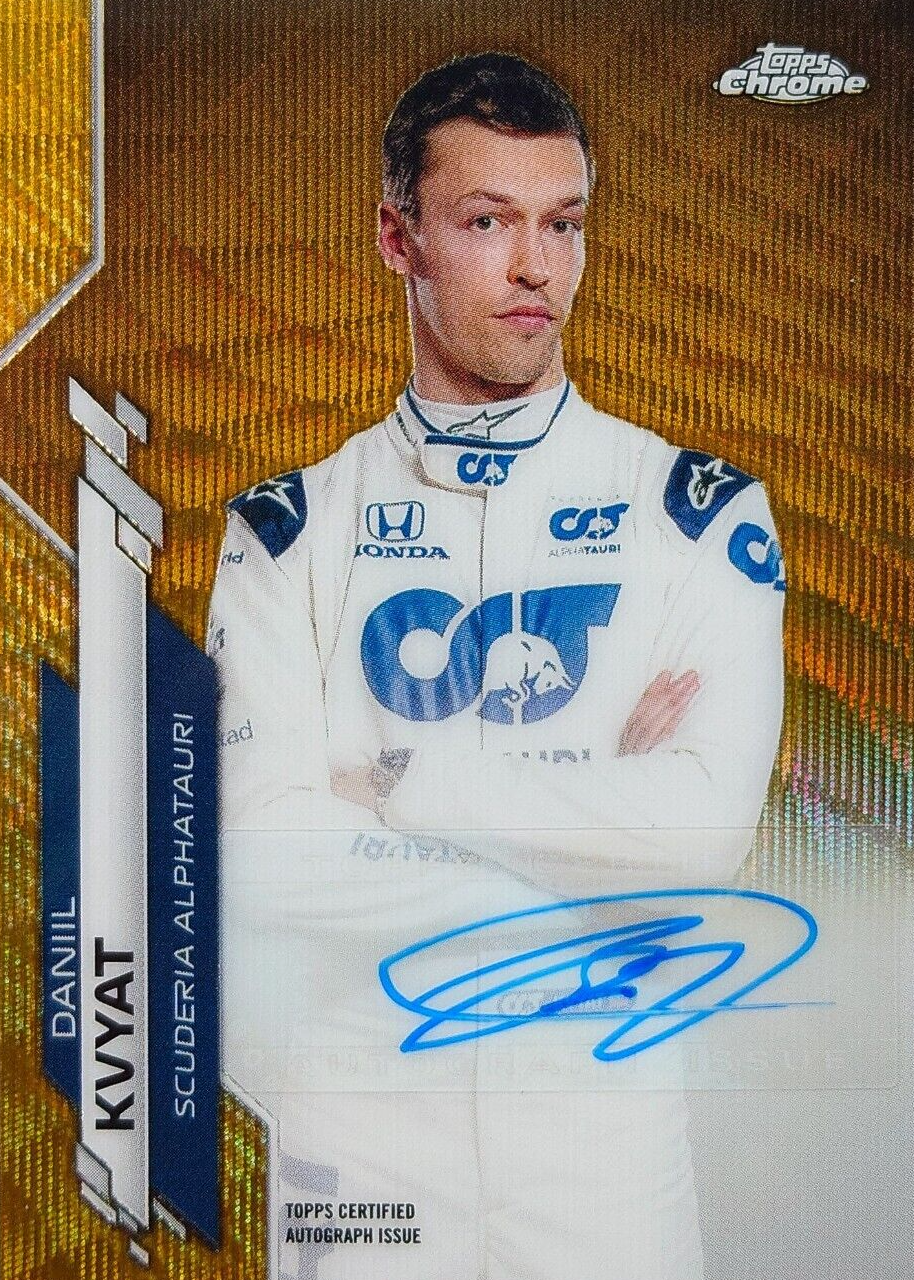 周冠宇　2020 TOPPS フォミュラーF1 ルーキー 直筆サインカード Daniil Kvyat 2020 Topps Chrome Formula 1 #F1A-DK Autographs - Gold
