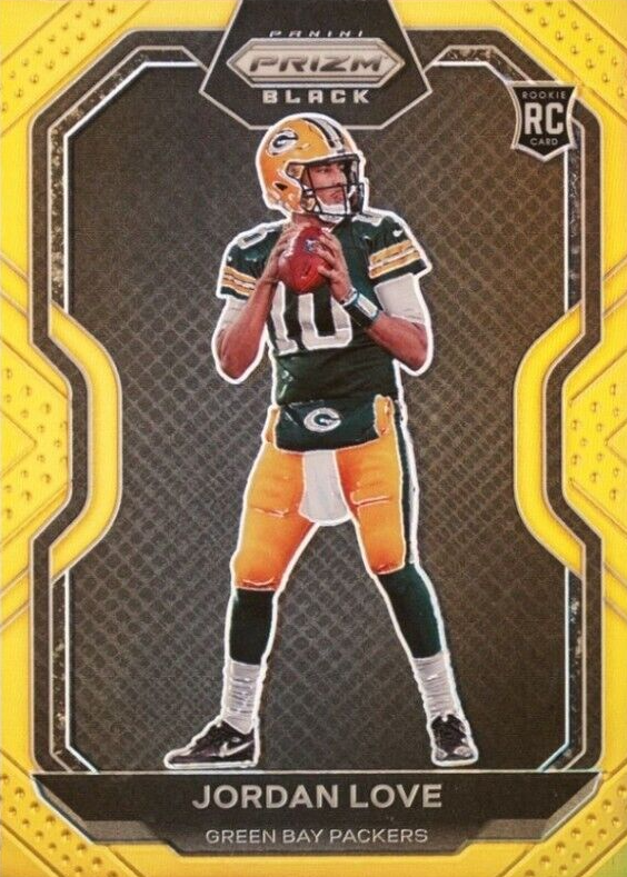 Jordan Love 2020 Chronicles #4 Prizm Black - Gold /10 Price Guide