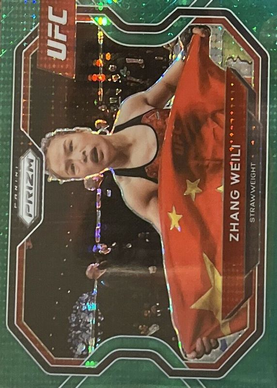 Zhang Weili 2021 Prizm UFC #189 Green Pulsar /25 RAW