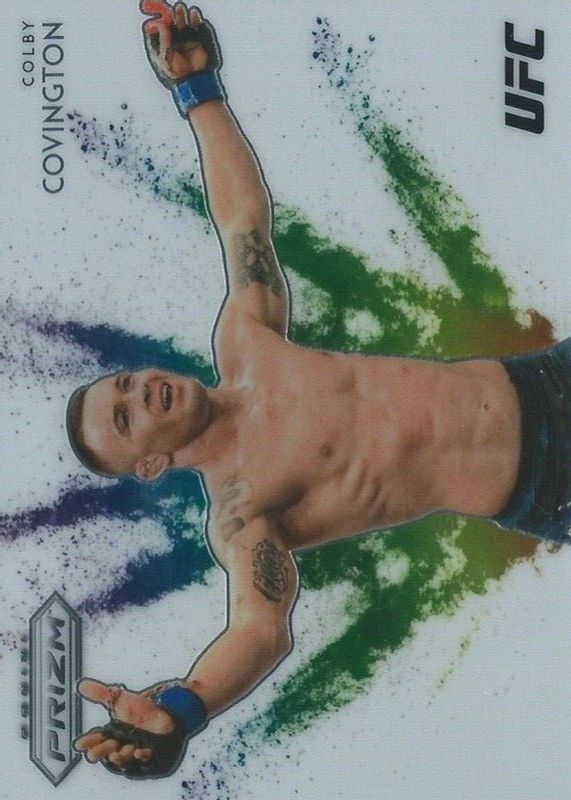 Colby Covington 2021 Prizm UFC #1 Color Blast /(SSP) PSA 10