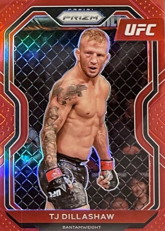 TJ Dillashaw 2021 Prizm UFC #23 Red /275 RAW