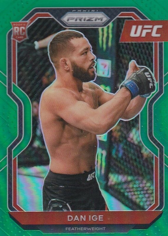 Dan Ige 2021 Prizm UFC #70 Green Rookie RAW