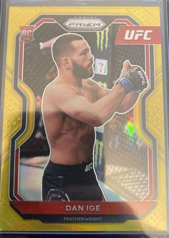 Dan Ige 2021 Prizm UFC #70 Gold /10 Rookie RAW