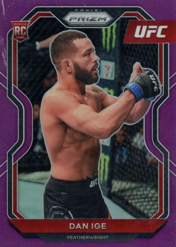 Dan Ige 2021 Prizm UFC #70 Purple /149 Rookie RAW