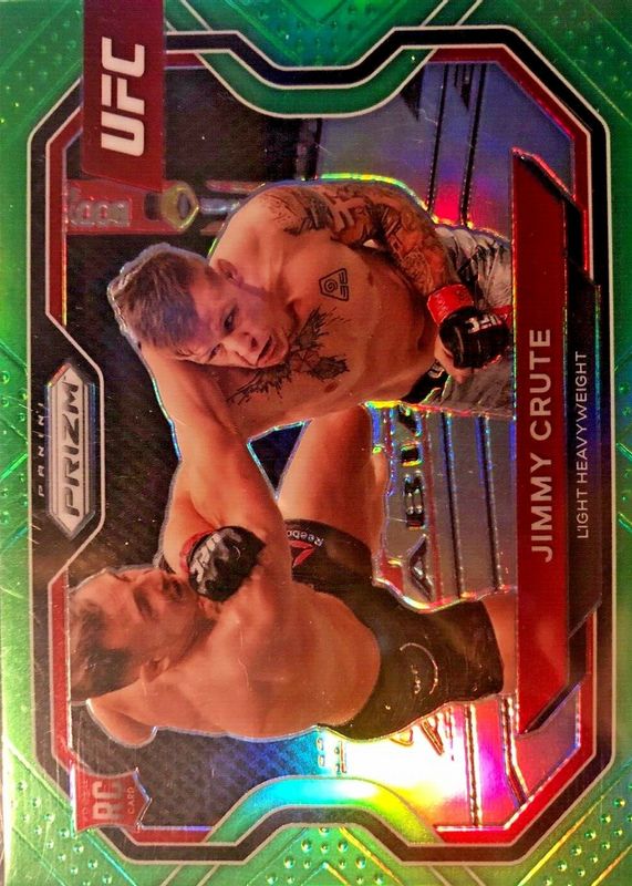 Jimmy Crute 2021 Prizm UFC #170 Neon Green /75 Rookie RAW